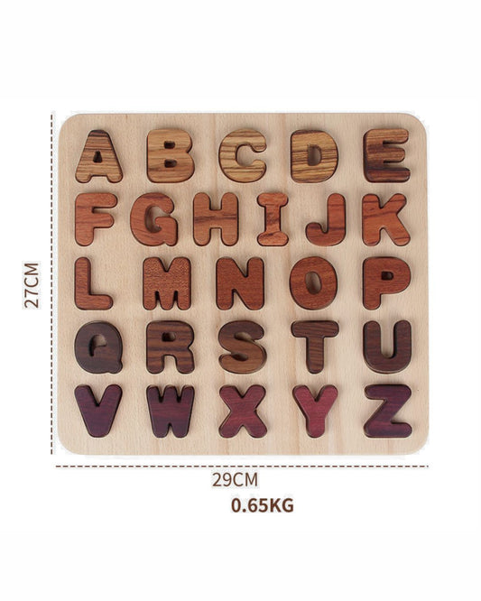 Wooden Uppercase Alphabet Puzzle