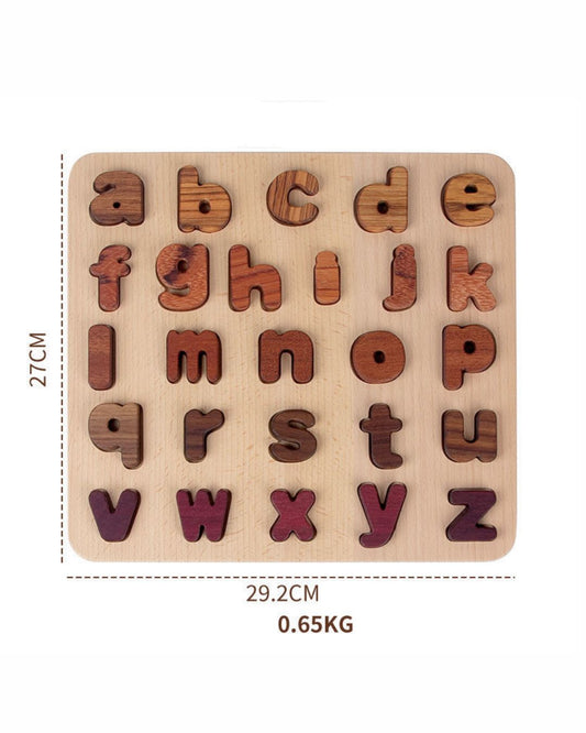 Wooden Lowercase Alphabet Puzzle