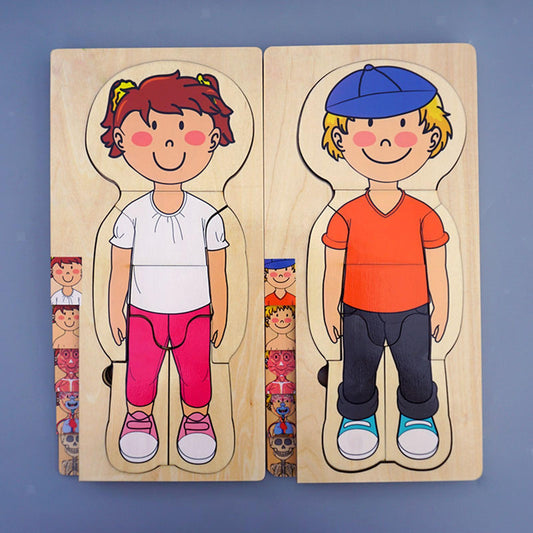 Wooden Human Body Puzzle